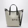 STELLA MCCARTNEY ÉCRU COTTON BLEND CANVAS TOTE BAG WITH LOGO