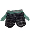 Stella Mccartney Ed Curtis Edition Knit Mittens In Multicolor Wool In Black