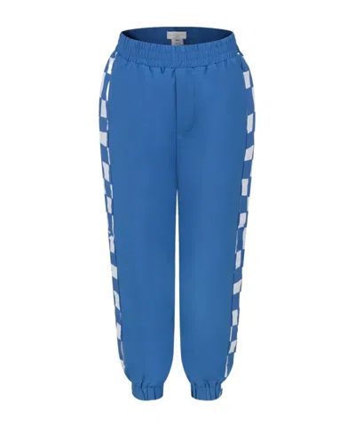 Stella Mccartney Kids' Elastic Waist Trousers In Blue