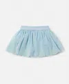 Stella Mccartney Elasticated Layered Tulle Skirt In Blue