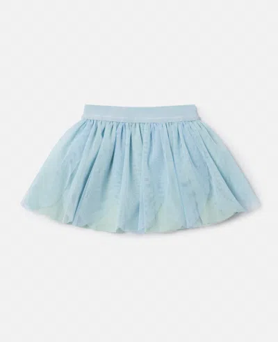 Stella Mccartney Elasticated Layered Tulle Skirt In Blue