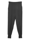 Stella Mccartney Elasticated Wool Trousers In Gray