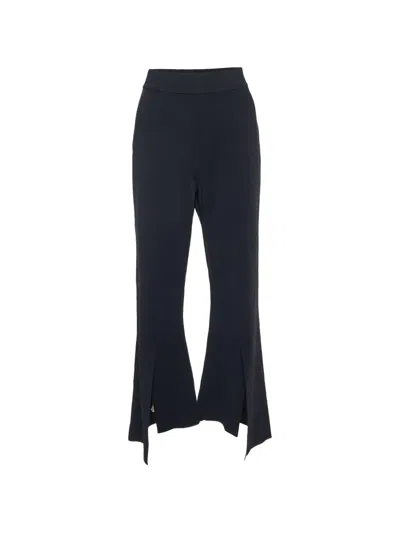 Pre-owned Stella Mccartney Elasticated-waist Wide-leg Trousers In Black
