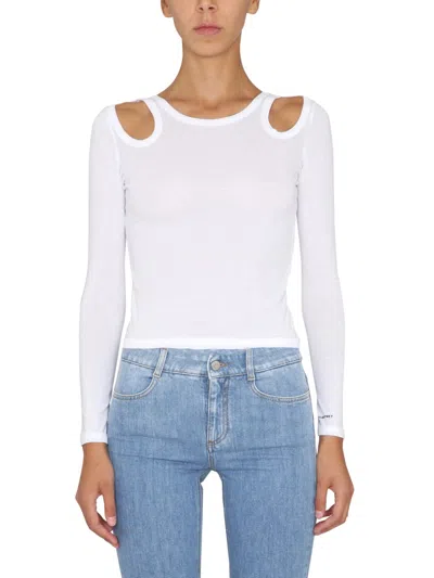 Stella Mccartney Elegant Cut-out Detail Women's Top In Yellow