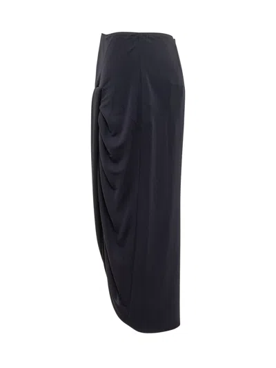 Stella Mccartney Elegant Draped Mini Skirt In Ink