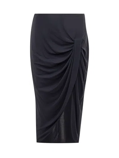 Stella Mccartney Elegant Draped Mini Skirt In Blue