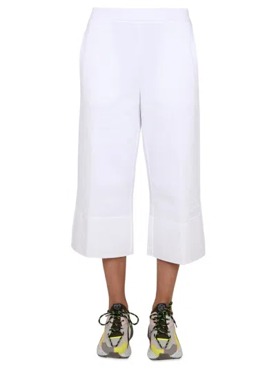Stella Mccartney Elegant Trousers With Logo Detail In White