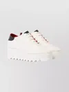 Stella Mccartney Elevated Round Toe Platform Sneakers In White