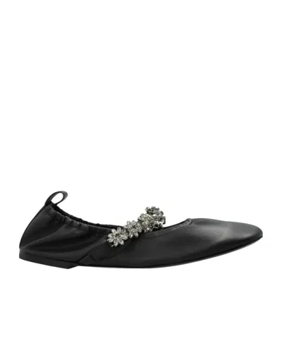 STELLA MCCARTNEY STELLA MCCARTNEY ELSA CRYSTAL STRAP BALLET FLATS