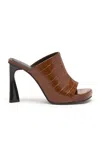 Stella Mccartney Elsa Croc-effect Vegan Leather Mules In Brown