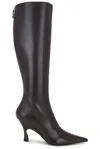 Stella Mccartney Elsa Knee-high Heeled Boots In Coffee