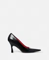 Stella Mccartney Elsa Pointed-toe Pump In Pitch Black