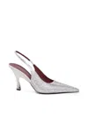 Stella Mccartney Elsa Shiny Pumps In Patent Leather In Silver