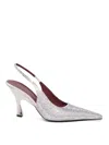 Stella Mccartney Elsa Shiny Pumps In Patent Leather In Silver