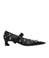 Stella Mccartney Black Elsa Studded Kitten Heels In Black