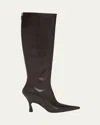 Stella Mccartney Elsa Vegan Leather Knee Boots In Coffee