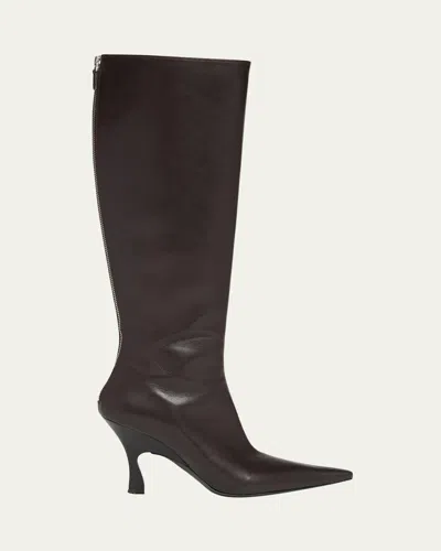 Stella Mccartney Elsa Vegan Leather Knee Boots In Coffee