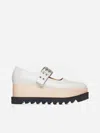 Stella Mccartney Elyse Plateau-schuhe Mit Sternnieten In Stone