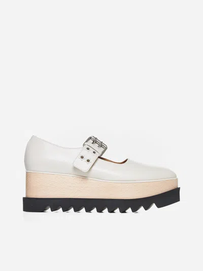 Stella Mccartney Elyse Plateau-schuhe Mit Sternnieten In Stone