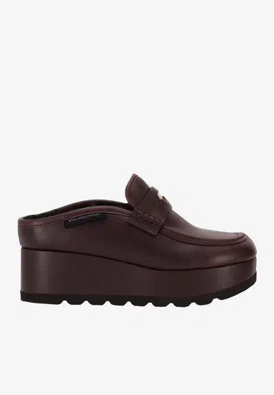 Stella Mccartney Elyse Alter Mat Platform Mules In Brown