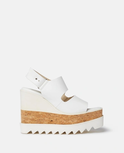Stella Mccartney Elyse Alter Mat Platform Sandals In Pure White