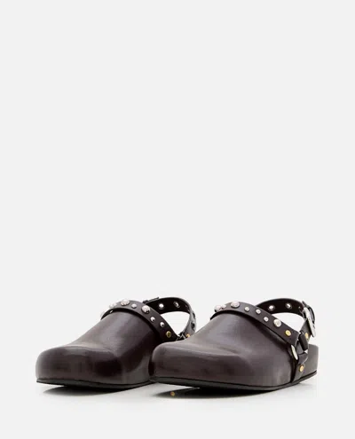 Stella Mccartney Elyse Alter Mat Slippers W/studs In Brown