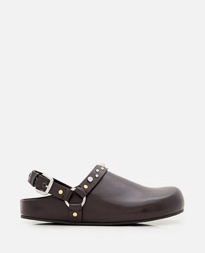 Stella Mccartney Elyse Alter Mat Slippers W/studs In Brown