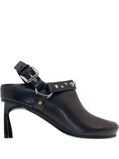 Stella Mccartney Elyse Buckle-detail Studded Pumps In Black