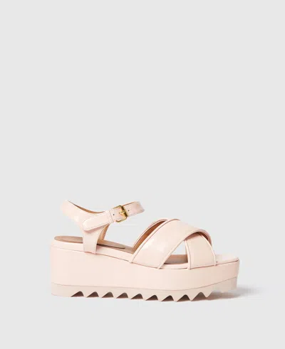 Stella Mccartney Elyse Criss Cross Vegan Sandals Ballet Pink In Multi