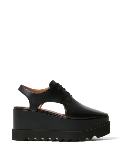 Stella Mccartney 75mm Elyse Slingback Platform Sandals In Black