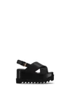 Stella Mccartney Black Elyse Platform Heeled Sandals In Black
