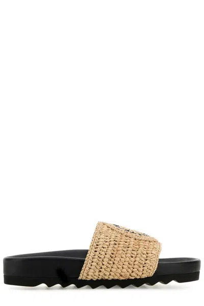 Stella Mccartney Elyse Logo Sandals In Brown