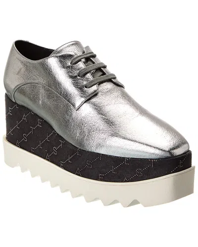 Stella Mccartney Elyse Monogram Platform Sneaker In Silver