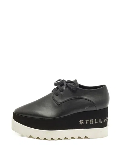 Pre-owned Stella Mccartney Elyse Platform Derby Shoes In Black
