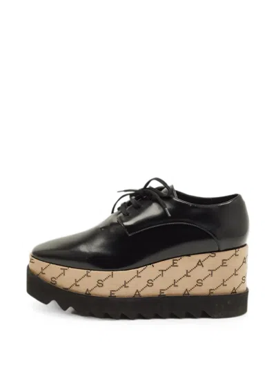 Pre-owned Stella Mccartney Elyse Platform Derby Shoes In Black