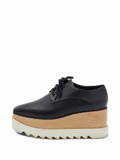 Pre-owned Stella Mccartney Elyse Platform Derby Shoes In Black