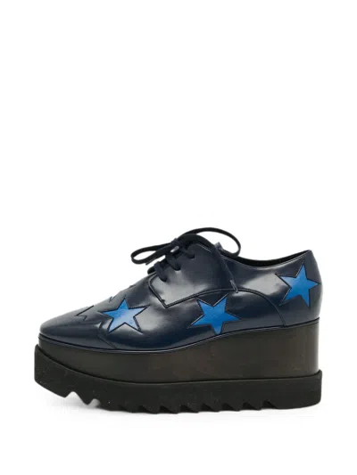 Pre-owned Stella Mccartney Elyse Platform Derby Shoes In Blue