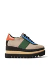 Stella Mccartney Elyse Platform Derby Shoes In Multi