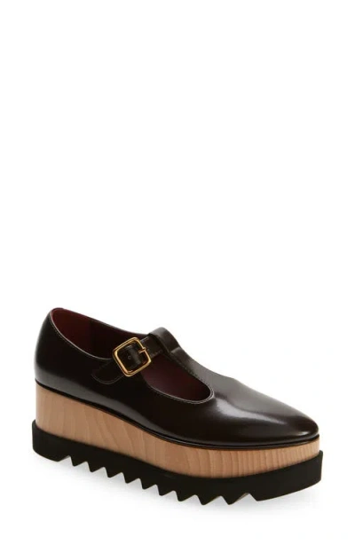 Stella Mccartney Elyse Platform Mary Jane Loafer In Coffee