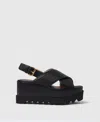 Stella Mccartney Black Elyse Platform Heeled Sandals In Black