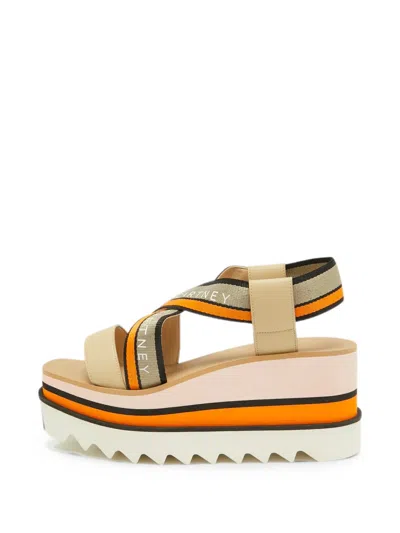 Pre-owned Stella Mccartney Elyse Platform Sandals In Neutral