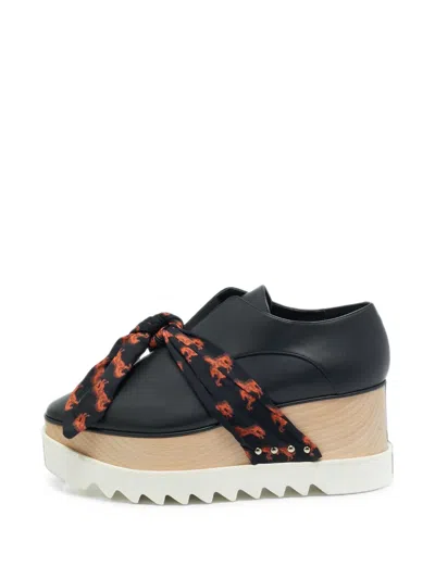 Pre-owned Stella Mccartney Elyse Platform Slip-on Shoes In Black