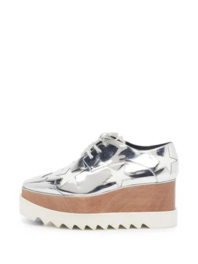 Pre-owned Stella Mccartney Elyse Platform Sneakers In Silver