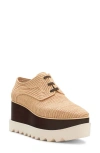 STELLA MCCARTNEY ELYSE RAFFIA PLATFORM DERBY