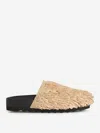 Stella Mccartney Round Head Muller Shoes In Raffia