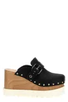 Stella Mccartney Black Slip On Wedge Mules
