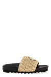 Stella Mccartney Raffia Woven Strap Flat Sole Slippers
