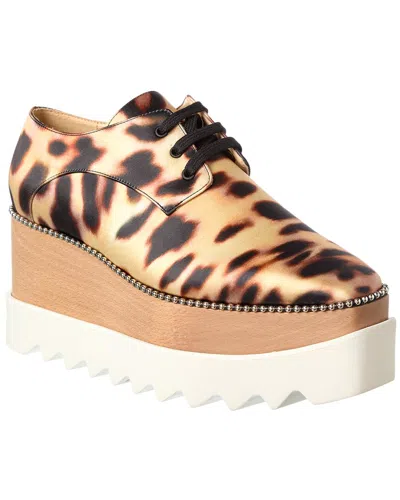 Stella Mccartney Elyse Satin Platform Sneaker In Brown