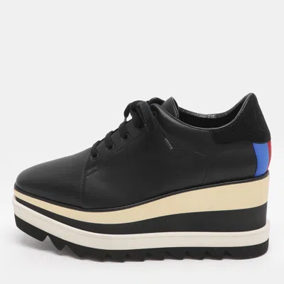 Pre-owned Stella Mccartney Elyse Size 36 Black Faux Leather Derby