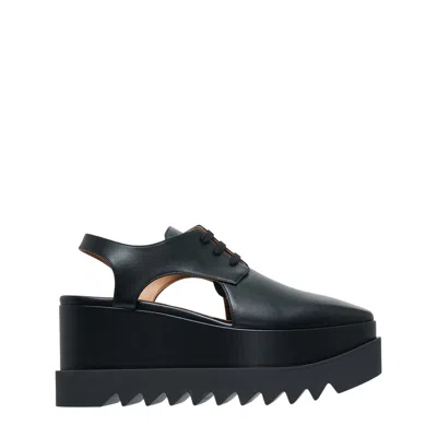 Stella Mccartney Elyse Slingback Alter Mat Flatform In Black